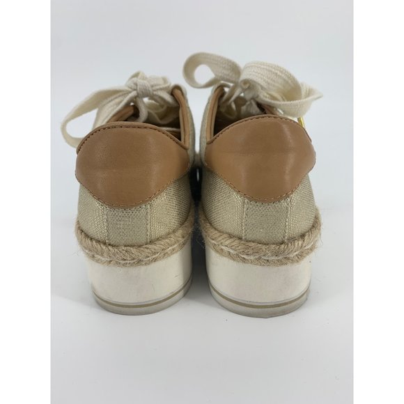 Nine West Evie Gold Platform Sneakers Size 7 - Picture 3 of 4